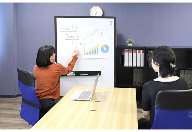 【※法人様限定販売】 パーテーション ホワイトボードタイプ 両面 キャスター付き 幅90cm 高さ160cm パーテーション 間仕切り マーカー(代引不可)【送料無料】_6