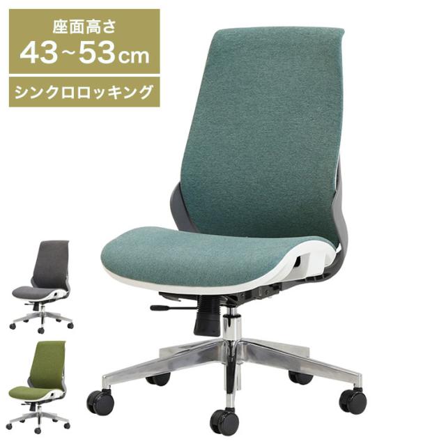 ウェルビー チェア ファブリック 肘無し オーシャンブルー オフィスチェア チェア 椅子 デスクチェア デスク オフィス 作業 オフィスチェア 事務椅子 高機能チェア 学習椅子 ロッキング(代引不可)【送料無料】 18,186円