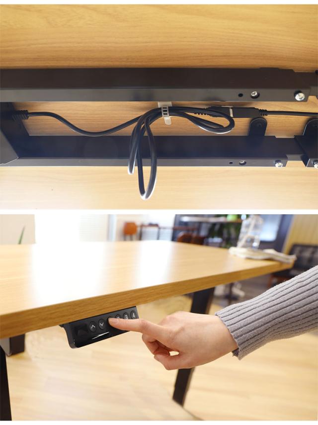 昇降デスク 電動 デスク スタンディングデスク オフィスデスク パソコンデスク ゲーミングデスク 高さ調節 テレワーク 在宅ワーク 昇降式 昇降テーブル AJ-E1260 オフィス パソコン 作業テー_7