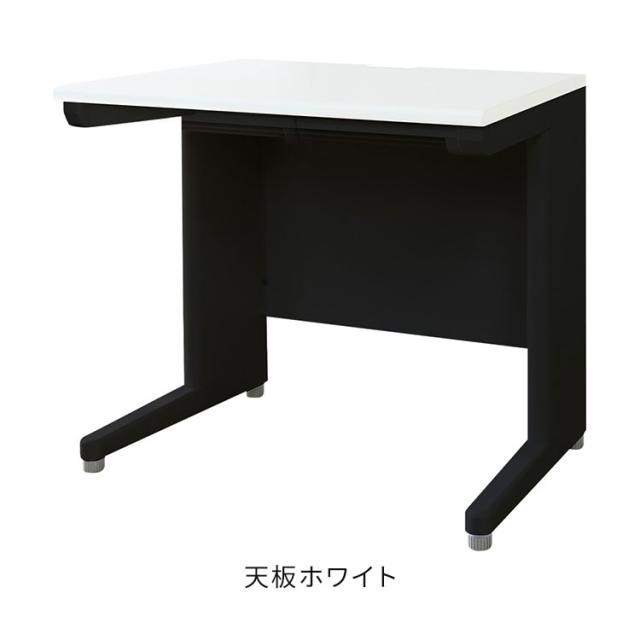 オフィスデスク 平机 本体ブラック スリム 幅800×奥行600mm ワークデスク パソコンデスク 事務机 作業机 学習机 机 シンプル 木目 LHD-086B オフィスワーク デスク(代引不可)【送料無料】_1