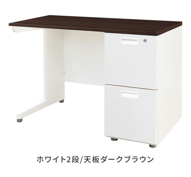 オフィスデスク 片袖机 本体ホワイト 袖箱 無地 スリム 幅1000×奥行600mm ワークデスク パソコンデスク 事務机 作業机 机 シンプル LKD-106 オフィスワーク デスク(代引不可)【送料無料】_7