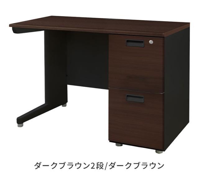 オフィスデスク 片袖机 本体ブラック 袖箱 木目 スリム 幅1000×奥行600mm ワークデスク パソコンデスク 事務机 作業机 シンプル LKD-106B-C オフィスワーク デスク(代引不可)【送料無料】_7