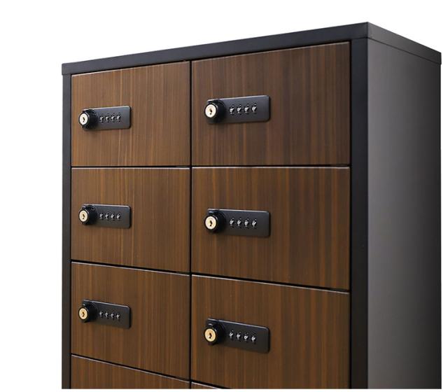 貴重品ロッカー 小型 鍵付きダイヤル錠 4人用 ロッカー金庫(2列2段 4人