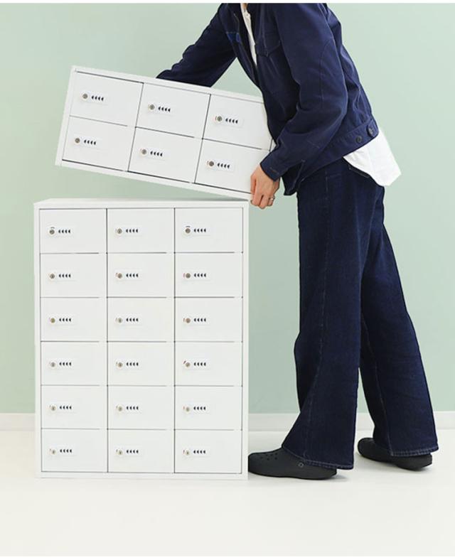 ロッカー ダイヤル錠 2列4段 8人用 貴重品入れ 貴重品ロッカー