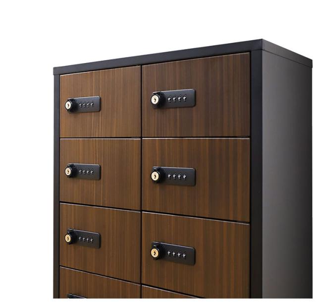 貴重品ロッカー 小型 鍵付きダイヤル錠 8人用 ロッカー 2列4段