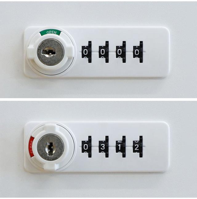 ロッカー ダイヤル錠 2列4段 8人用 木目 貴重品入れ 貴重品