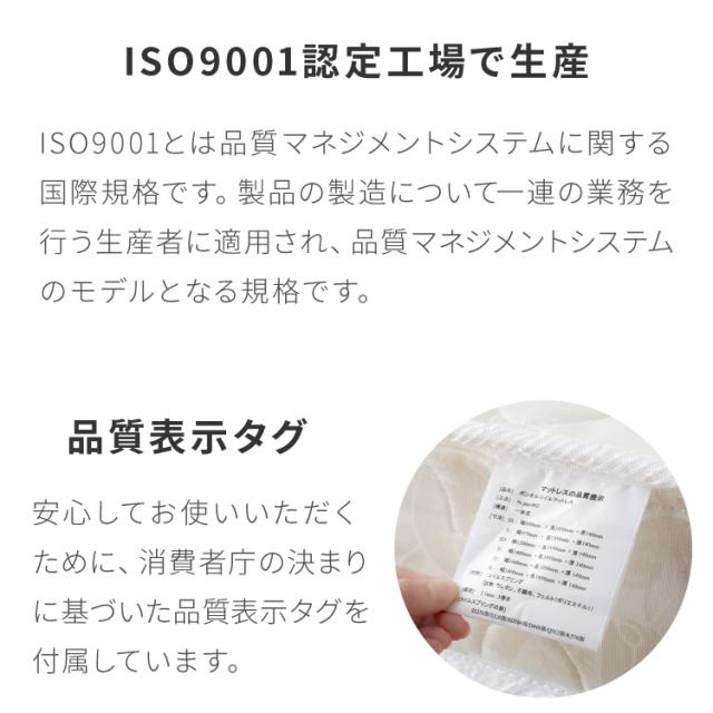 ボンネルコイル マットレス クイーン 厚さ14cm 圧縮梱包 ホワイト 通気性 硬め ベッド ボンネルコイルロールマットレス ボンネル コイル スプリング ベッドマット マット 厚み14cm ロール梱包_13