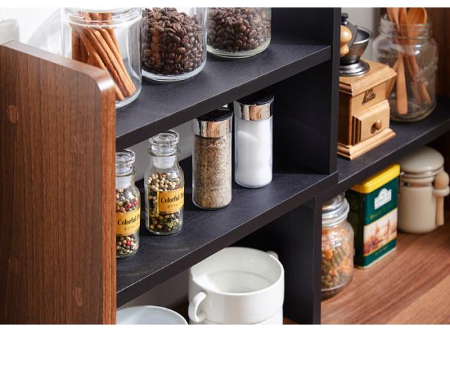 スパイスラック ヴィンテージ調 キッチン上収納 奥行き16cm 卓上 調味