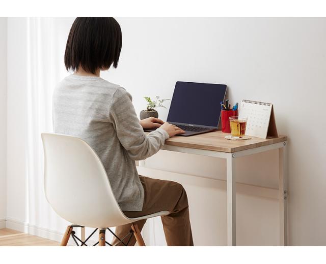 デスク ヴィンテージ調 スマートデスク 90 コンセント2個口付き 90×40