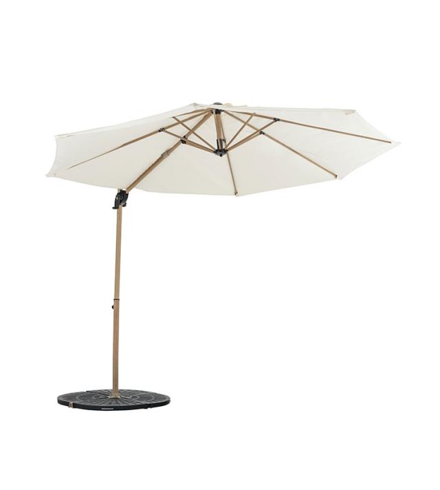 ハンギングパラソル ガーデンパラソル 300cm 単品 ナチュラル 木目調 