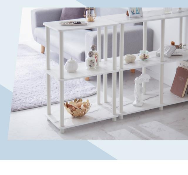 オープンラック 組み立て簡単 おしゃれな大理石柄 3段 ラック システム