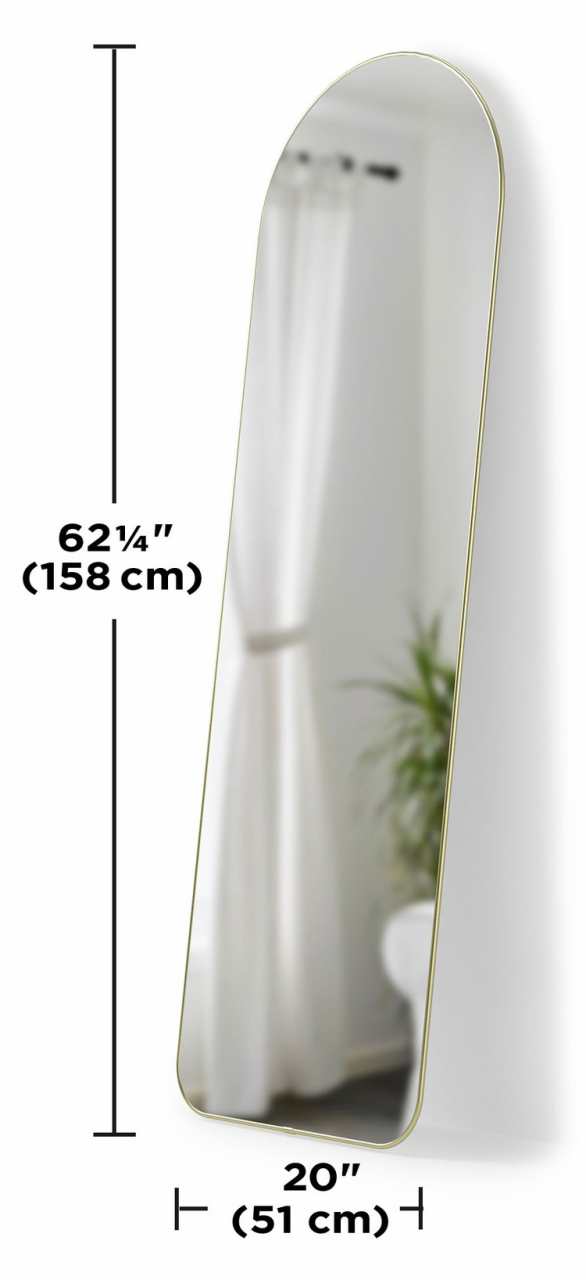 アンブラ 鏡 ベッドルーム フーバ リーニングミラー 約51x157cm ブラス インテリア 雑貨 玄関 寝室 デザイン レイアウト ギフト  プレゼンの通販はau PAY マーケット リコメン堂インテリア館 au PAY マーケット－通販サイト