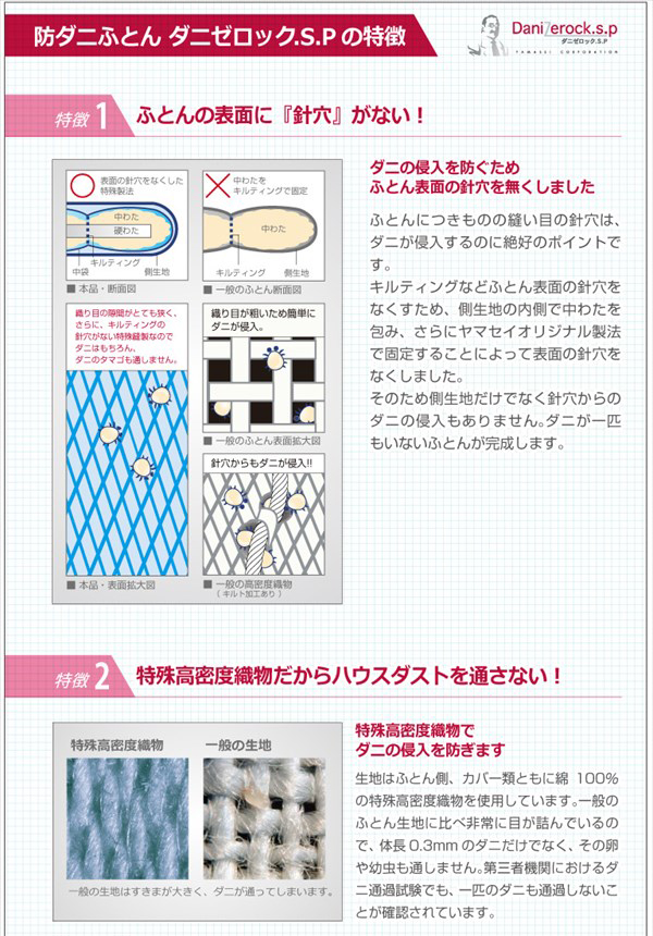 敷きパッド シングル ベッドパッド 防ダニ加工 ダニゼロック.S.P ストライプ柄 防ダニ ベットパット 単品 シングル (代引不可)【送料無料】_6