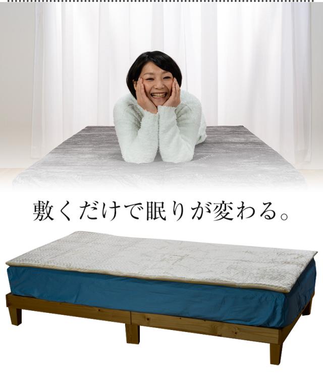 ラテックス マット 敷きパッド クイーン 高反発 抗菌 ダニ カビ 臭い 消臭 LOHATEX 厚さ2.5cm カバー付き 160×200×2.5cm(代引不可)【送