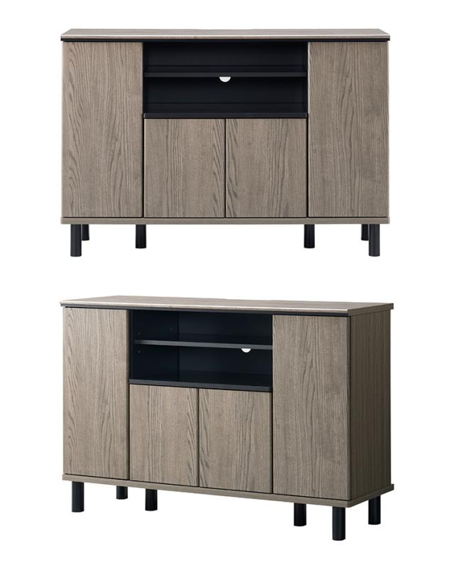 【美品 LOWYA】 サイドボード/キャビネット グレー サイドボード ステンレス天板 収納 [幅150] | 【公式】LOWYA