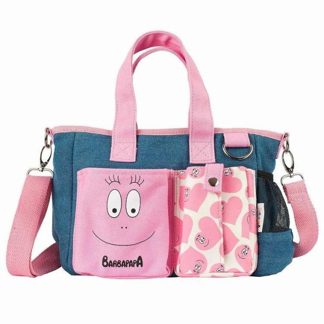 BARBAPAPA(バーバパパ) デニムお散歩バッグ デニム×ピンク CKBP024(代引不可)【送料無料】