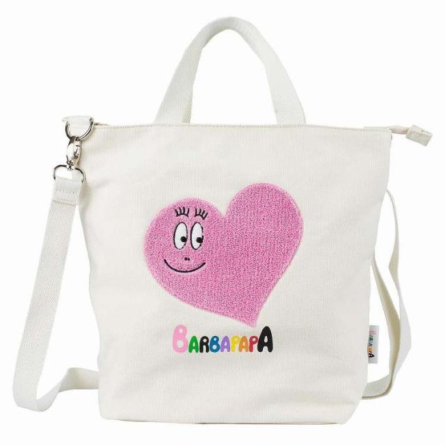 BARBAPAPA(バーバパパ) 帆布ショルダーバッグ ナチュラル(サガラ刺繍) CKBP026(代引不可)【送料無料】