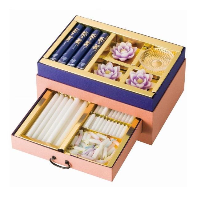 浄雅(蓮紫) 線香・ローソクセット 7364-098【送料無料】の通販は