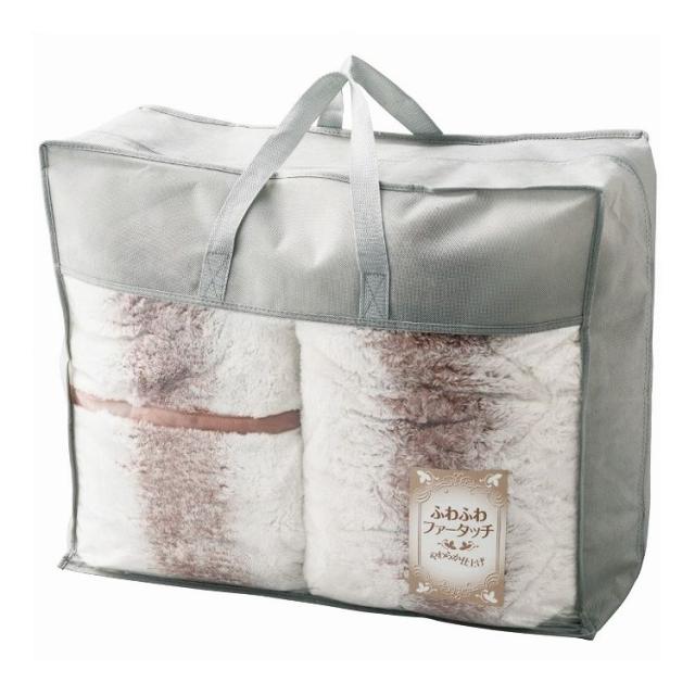 杉本産商 ふわふわファータッチ衿付合せ毛布&ファータッチ敷パット TGS-207 ティツィアナ・ガロ インテリア 寝具 収納 寝具【送料無料】の通販は