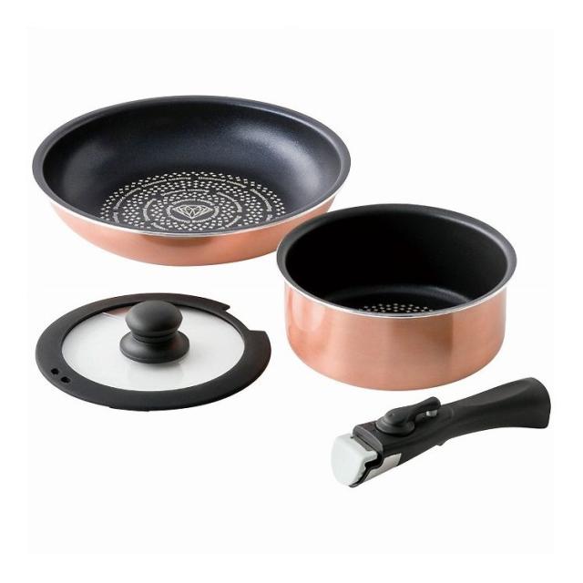 apide ダイヤモンドコート着脱鍋4点セットB ククナ KKN-DC4TNB-NW アルミ鍋【送料無料】の通販は 5,808円