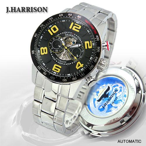 J.HARRISON 8石天然ダイヤモンド付自動巻&amp;手巻き時計 JH-020BY【送料無料】