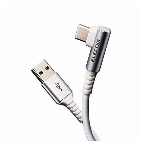 【5個セット】エレコム USB Type Cケーブル タイプCケーブル 抗菌・抗ウィルス USB2.0 A-C L字コネクタ 認証品  スマホ充電ケーブル 30cm ｜au PAY マーケット