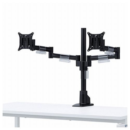 サンワサプライ 水平多関節液晶モニタアーム 左右2面 CR-LA1502BK(代引不可)【送料無料】の通販は