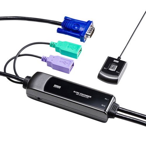 サンワサプライ 手元スイッチ付きパソコン自動切替器 2:1 SW-KVM2WVUN2(代引不可)【送料無料】_2