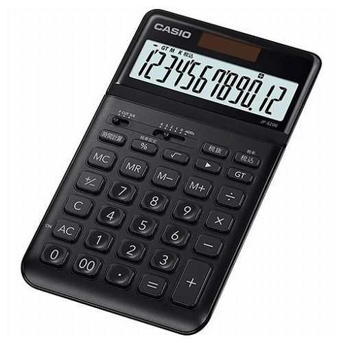 カシオ計算機 CASIO スタイリッシュ電卓 ジャストタイプ12桁 ブラック