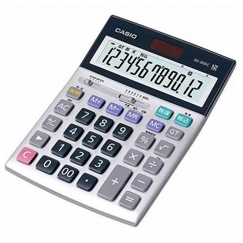 カシオ計算機 CASIO 実務電卓 日数&時間計算タイプ デスクタイプ12桁 DS-20DC-N(代引不可)【送料無料】