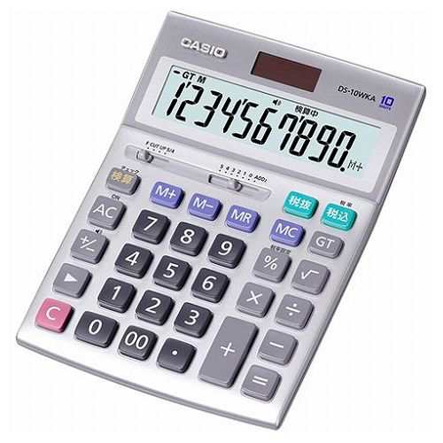 カシオ計算機 CASIO 実務電卓 検算タイプ デスクタイプ10桁 DS-10WKA-N(代引不可)【送料無料】