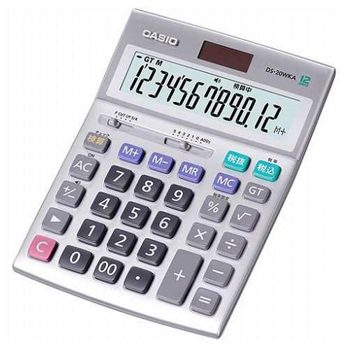 カシオ計算機 CASIO 実務電卓 検算タイプ デスクタイプ12桁 DS-20WKA-N(代引不可)【送料無料】