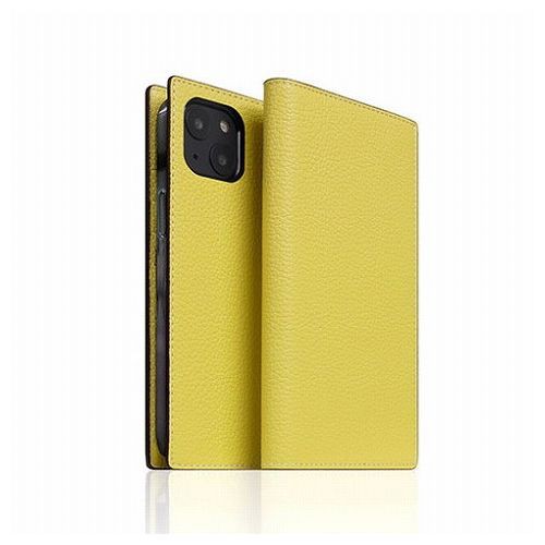 SLG Design Neon Full Grain Leather Diary Case for iPhone 13 手帳型ケース レモン SD22105i13LM(代引不可)【送料無料】