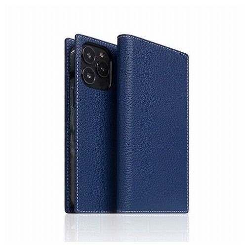 SLG Design Full Grain Leather Case for iPhone 13 Pro 手帳型ケース ネイビーブルー SD22128i13PNB(代引不可)【送料無料】