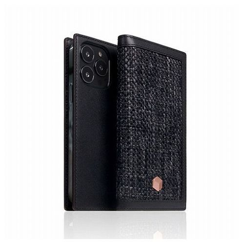 SLG Design Edition Calf Skin Leather Diary for iPhone 13 Pro 手帳型ケース ブラック SD22134i13PBK(代引不可)【送料無料】