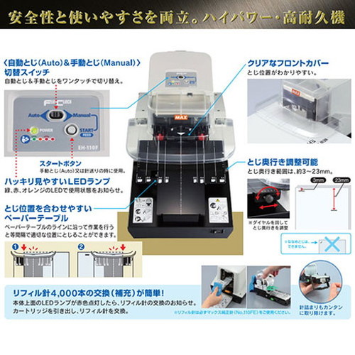 MAX マックス 電子ホッチキス EH-110F EH90091(代引不可)【送料無料】_2