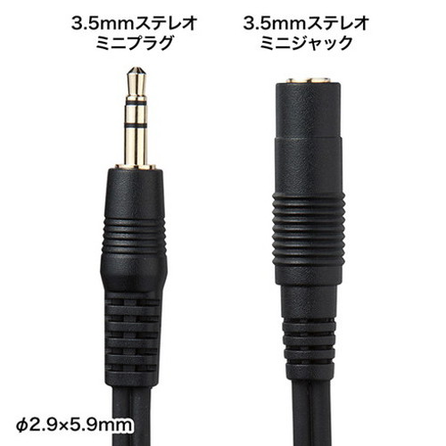 【5個セット】 サンワサプライ オーディオ延長ケーブル KM-A3-36K2X5(代引不可)【送料無料】_1