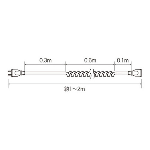 【5個セット】 サンワサプライ カール電源延長コード TAP-EXC2X5(代引不可)【送料無料】_4
