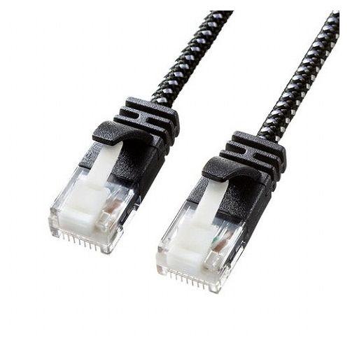 【5個セット】 サンワサプライ つめ折れ防止カテゴリ6A細径メッシュLANケーブル KB-T6AME-10BKWX5(代引不可)【送料無料】