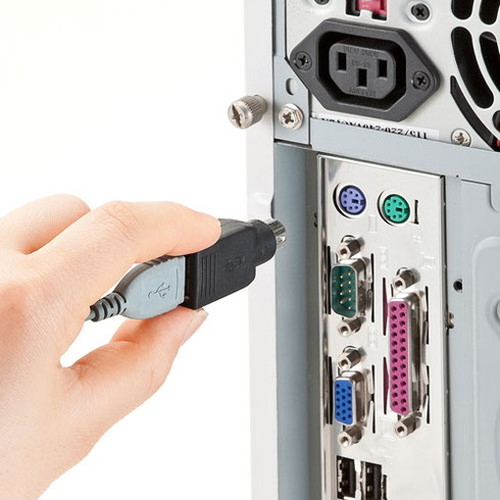 【5個セット】 サンワサプライ 有線ブルーLEDマウス USB-PS/2変換アダプタ付き MA-BL3UPBKNX5(代引不可)【送料無料】_5