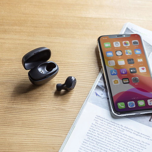 【5個セット】 サンワサプライ 超小型Bluetooth片耳ヘッドセット 充電ケース付き MM-BTMH52BKX5(代引不可)【送料無料】_1