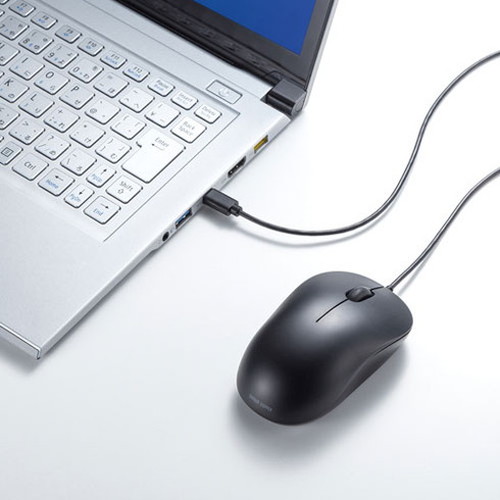【5個セット】 サンワサプライ 有線Type-CブルーLEDマウス 静音タイプ MA-BLC194SBKX5(代引不可)【送料無料】_3