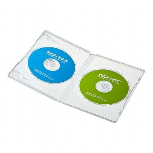 【5個セット 10枚×5 】 サンワサプライ DVDトールケース 2枚収納・10枚セット・クリア DVD-TN2-10CLNX5(代引不可)【送料無料】