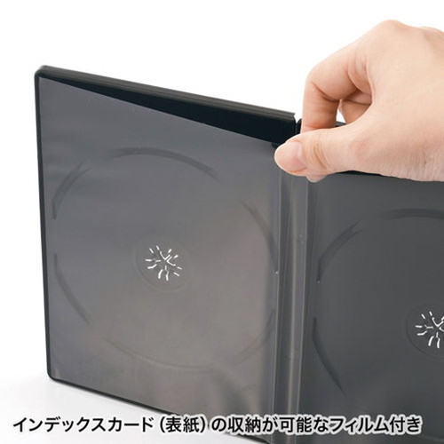 【5個セット 30枚×5 】 サンワサプライ DVDトールケース 2枚収納・30枚セット・ブラック DVD-TN2-30BKNX5(代引不可)【送料無料】_3