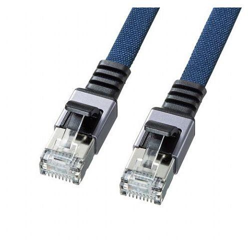 【5個セット】 サンワサプライ カテゴリ6AメッシュフラットLANケーブル KB-FL6AME-15BLX5(代引不可)【送料無料】