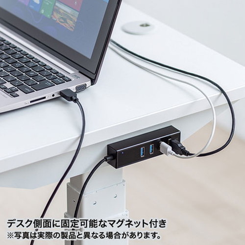 【5個セット】 サンワサプライ 磁石付USB3.2Gen1 4ポートハブ USB-3H405BKNX5(代引不可)【送料無料】_1