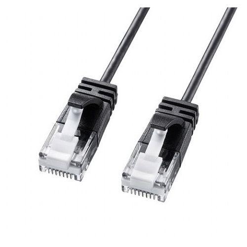 【5個セット】 サンワサプライ カテゴリ6A極細LANケーブル ブラック KB-SL6A-10BKX5(代引不可)【送料無料】