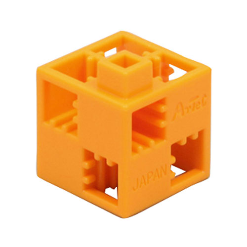 【24P×10セット】 ARTEC Artecブロック 基本四角 オレンジ ATC77744X10(代引不可)【送料無料】