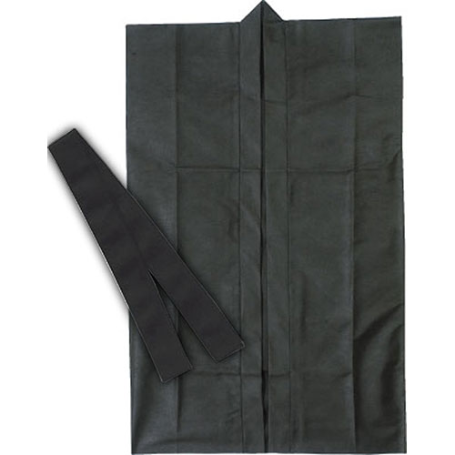 【20個セット】 ARTEC ロングハッピ不織布 黒 S(ハチマキ付) ATC1173X20(代引不可)【送料無料】の通販は