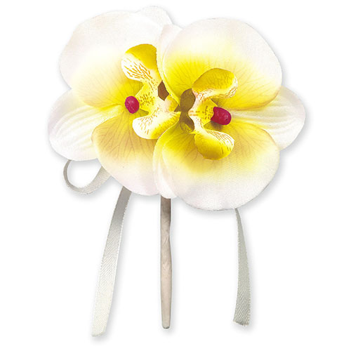 【20個セット】 ARTEC コサージュ 胡蝶蘭 イエロ- ATC85053X20(代引不可)【送料無料】